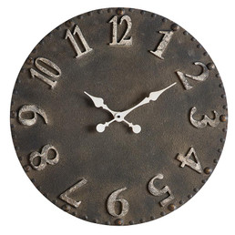 Black and White Metal Wall Clock