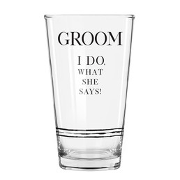 Groom, I Do Pint Glass