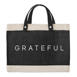Black Mini Market Tote - Grateful Black Mini Market Tote - Grateful