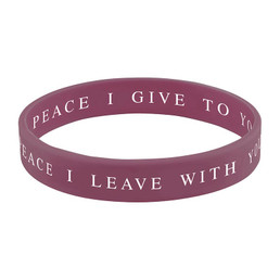 My Peace Silicone Bracelet with Card -24/pk