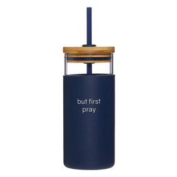 Glass Tumbler - But First Pray