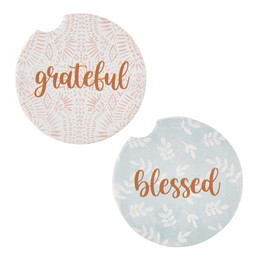 Car Coasters - Grateful + Blessed