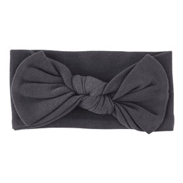 Knotted Bow Headband - Grey