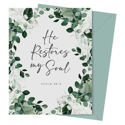 Boxed Card Set - He Restores My Soul