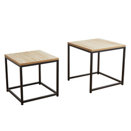 Black Iron Side Tables - Set of 2