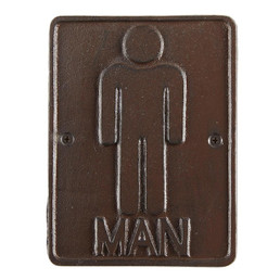 Cast Iron Man Sign