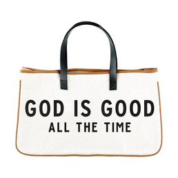 God is Good All the Time - Large Canvas Tote