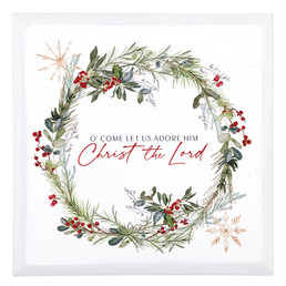 Plaque - O Come Let Us Adore Him