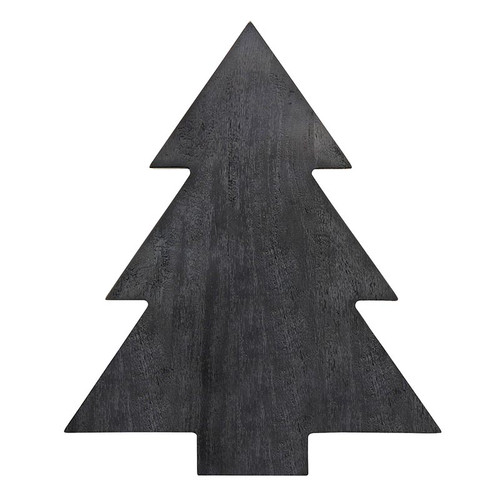 Black Christmas Tree Wood Board