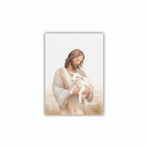 Wonderous Watercolors Collection Canvas - Jesus & Lamb