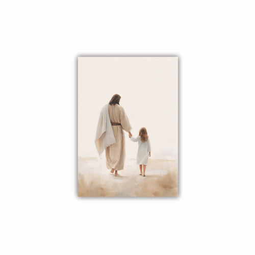 Wonderous Watercolors Collection Canvas - Jesus Walking