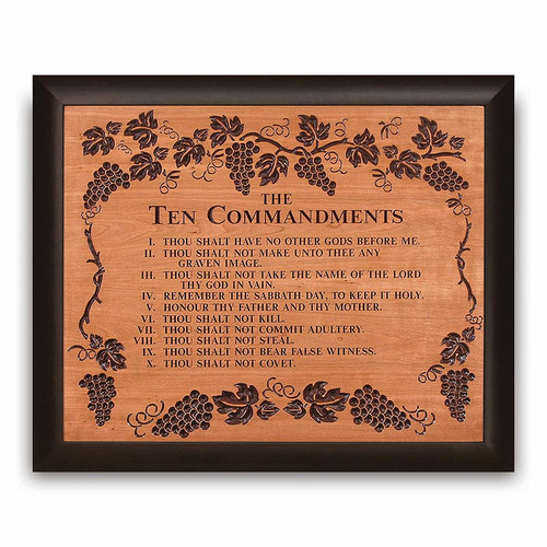 Ornate Decor Carved Art - The Ten Commandments - XL