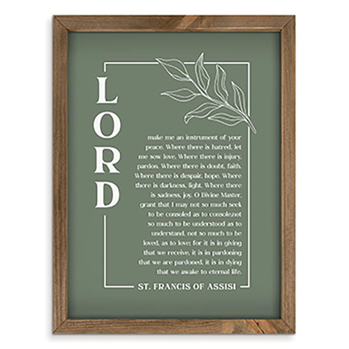 Prayers + Praise Collection Framed Art - Lord Make Me An Instrument Of Your Peace