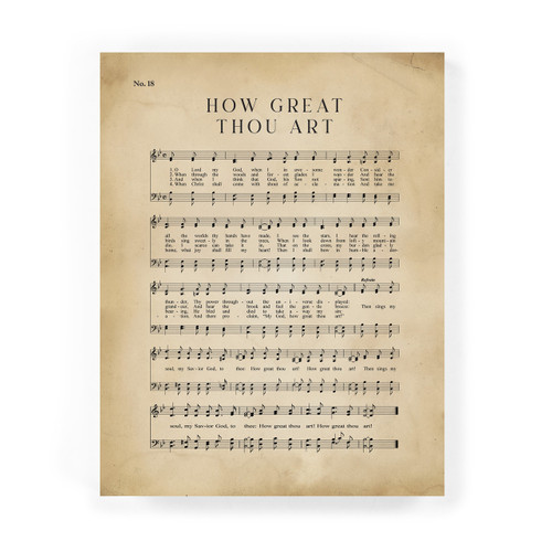 Hymns Of Our Heritage Collection Easel Block - How Great Thou Art