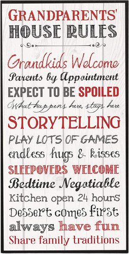 House Rules Decorative Wall Art Sign Plaque