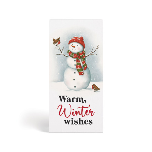 Wood Block - Warm Winter Wishes