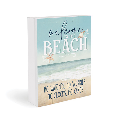 Wood Block - Welcome To The Beach