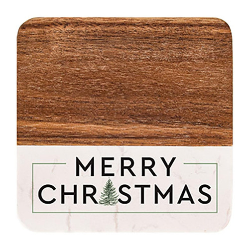 Square Coaster Set - Merry Christmas - 4/pk
