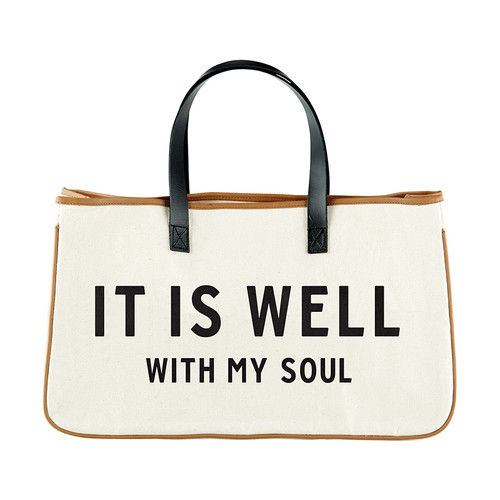 It is Well with My Soul - Large Canvas Tote