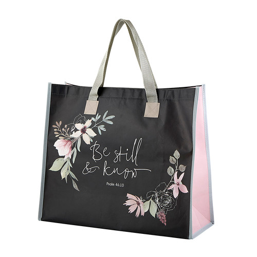 Laminated Tote Bag - Be Still & Know