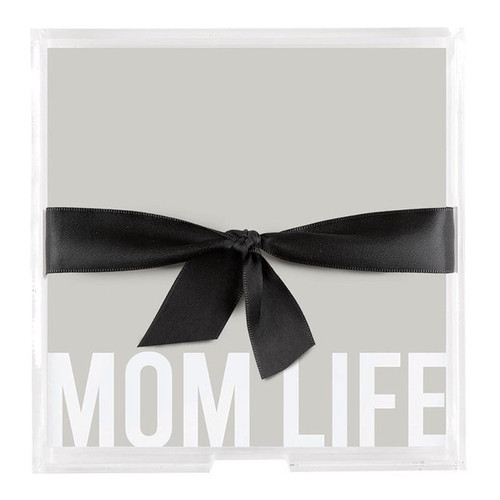 Square Notepaper with Acrylic Tray - Mom Life