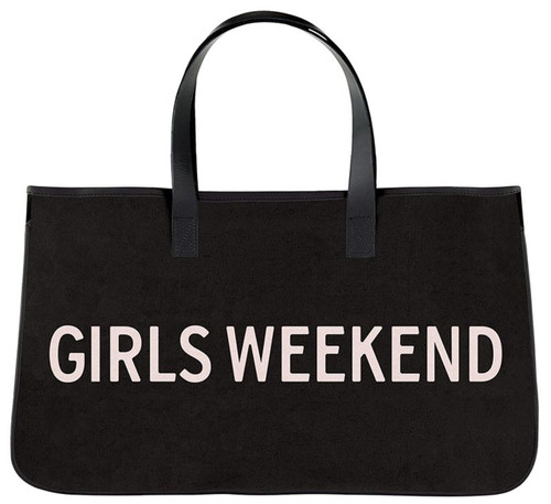 Black Canvas Tote - Girls Weekend