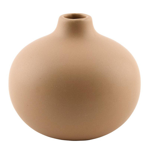Matte Light Beige Ceramic Bud Vase