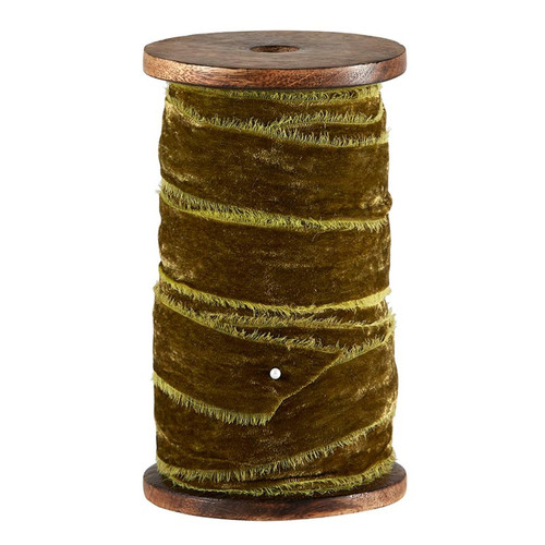 Frayed Velvet - Olive
