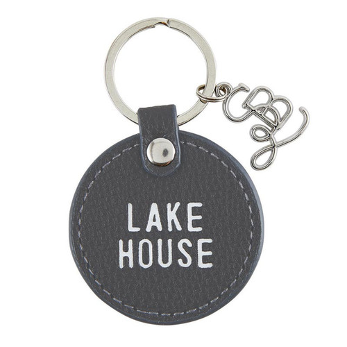 Face to Face Leather Key Tag - Lake House