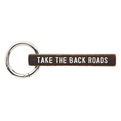 Face to Face Wood Keychain - Take the Back Roads