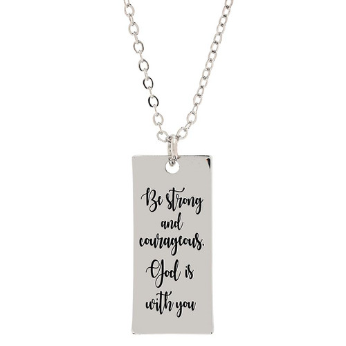 Joshua 1:9 Pendant Necklace - Shielded in Faith