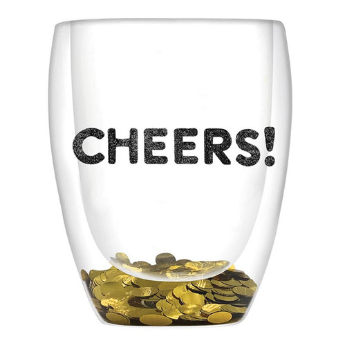 Double-Wall Stemless Wine Glass - Cheers!