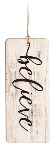 Ornament Tag Believe