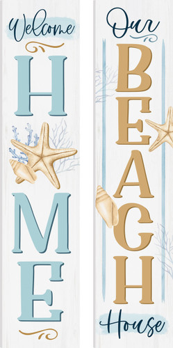 Porch Sign - Reversible Welcome Home - Our Beach House