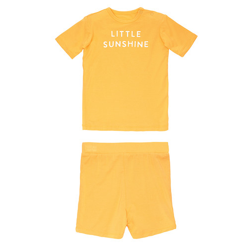 Two-Piece Short Sleeve + Shorts Ruffle Set - Little Sunshine