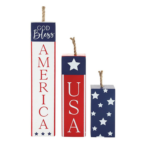 America The Beautiful Shape Sign - Fire Crackers Set