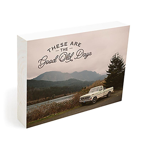 Lake & Lodge Collection Word Blocks - Good Old Days