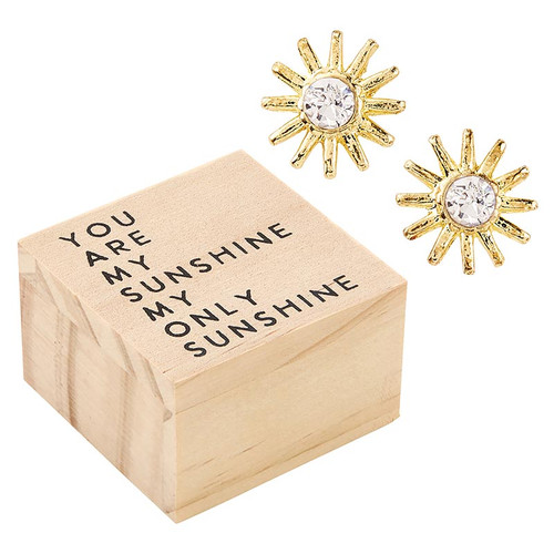 Treasure Box Earrings - You Are My Sunshine