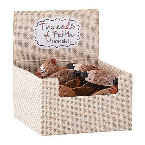 Leather/Metal Plate Bracelet Display - 24pk