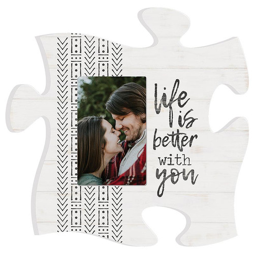 Puzzle Pieces Artwork Photo Frame - Life Is Better With You