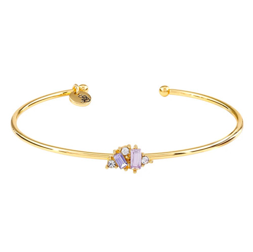 Crystal Bangle - Lavender Cluster