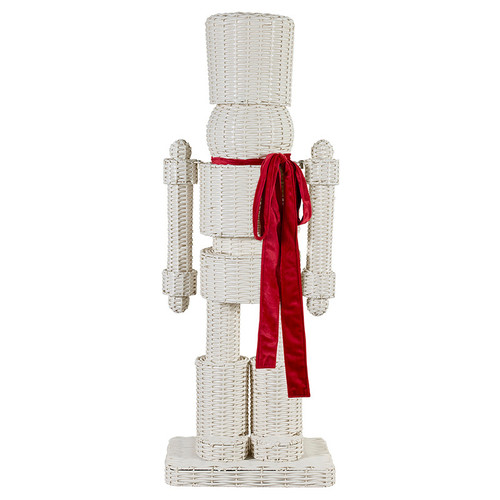 Ivory All-Weather Rattan Nutcracker - Red