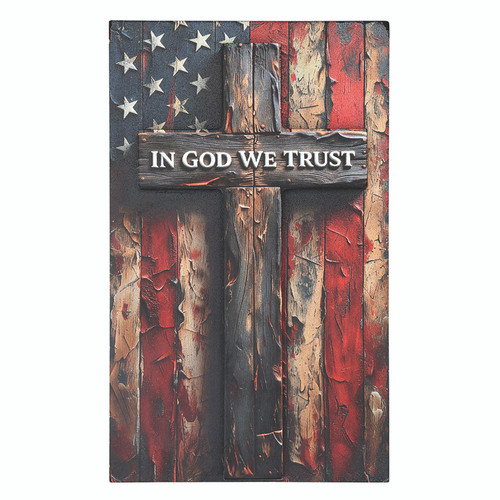 Freedom Cross Plaque - In God We Trust