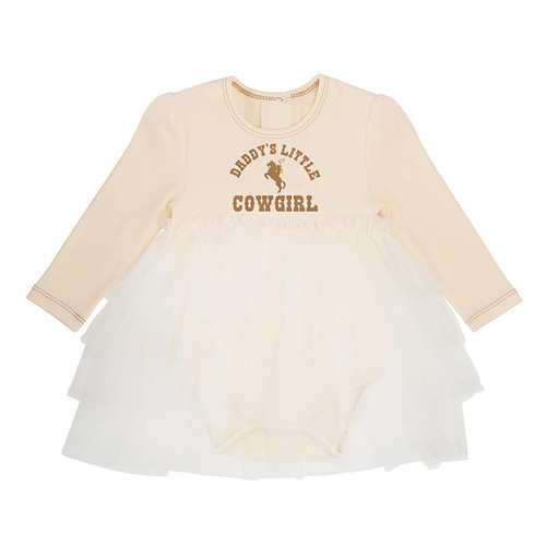 Long Sleeve Daddy's Little Cowgirl Tutu Dress