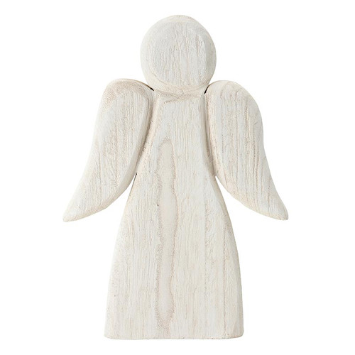 Wood Angel - White - Large