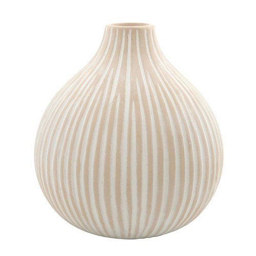 Blush Striped Droplet Vase