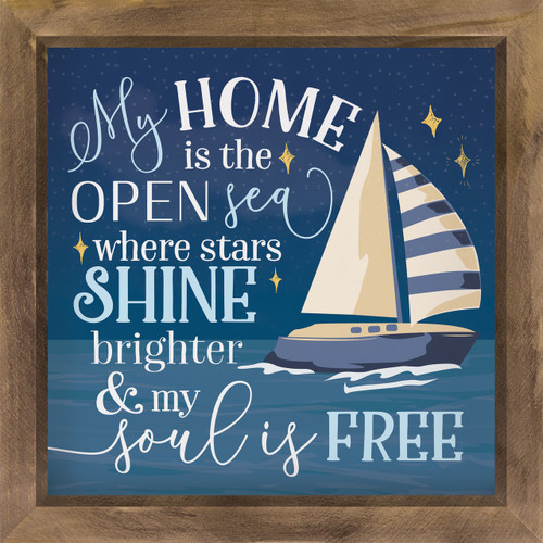 Framed Art - Home Is The Open Sea