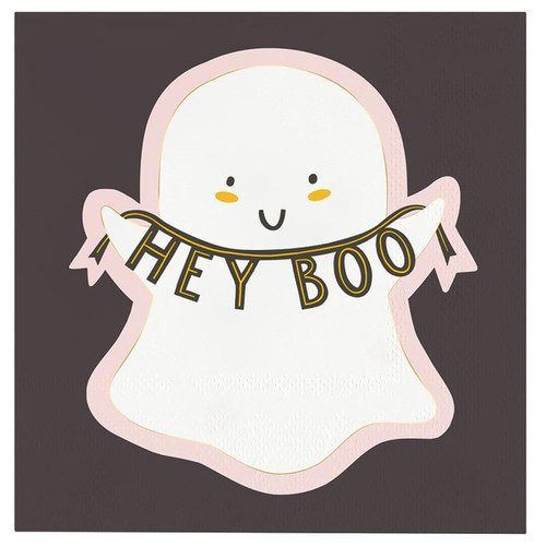 Foil Beverage Napkins - Hey Boo