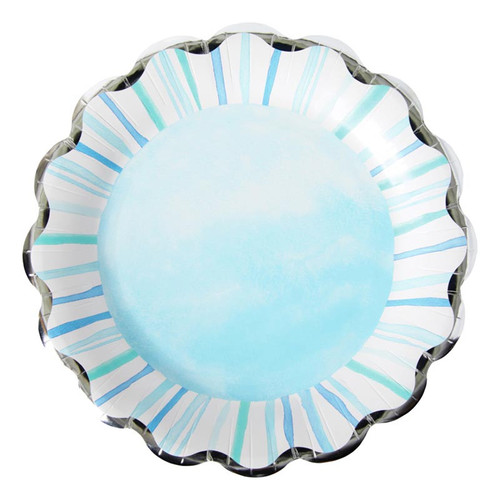 Paper Dinner Plate - Watercolor Coastal