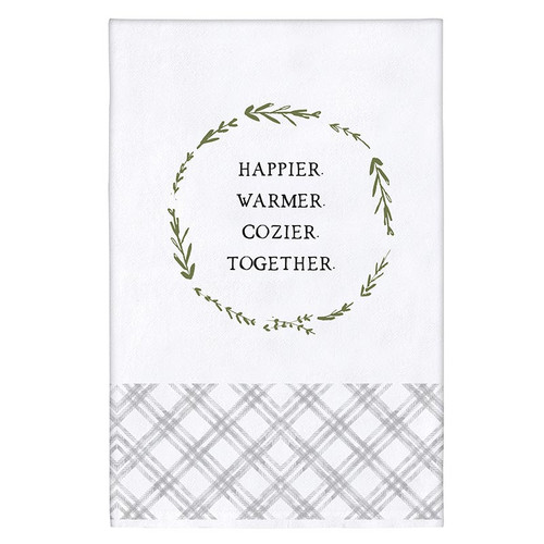 Extra Large Cotton Towel with Hanging Loop - Happier